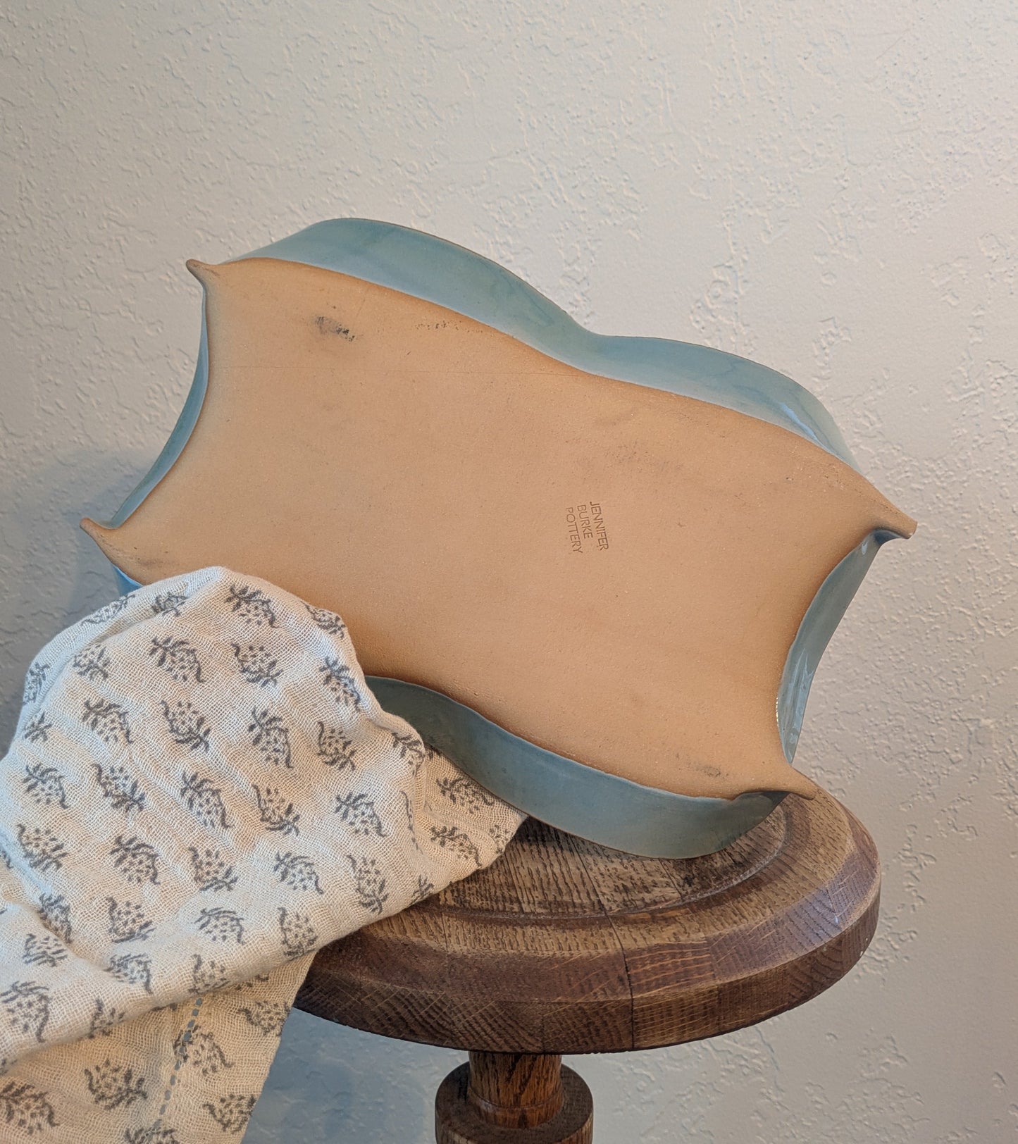 Light Blue Ceramic Cream & Sugar with Tray