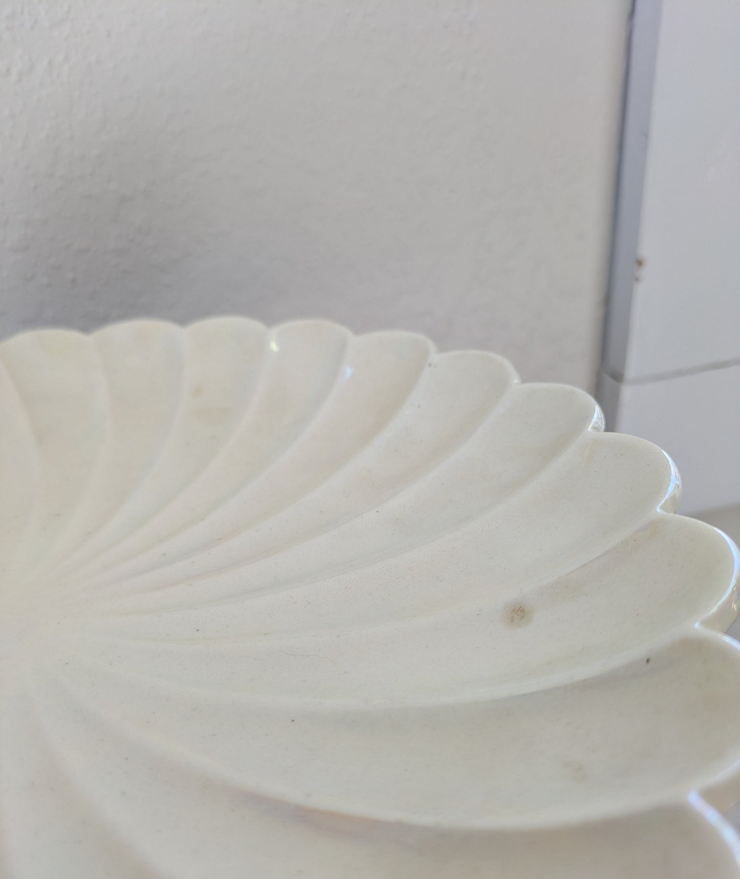 Iridescent Ceramic Scalloped Plate
