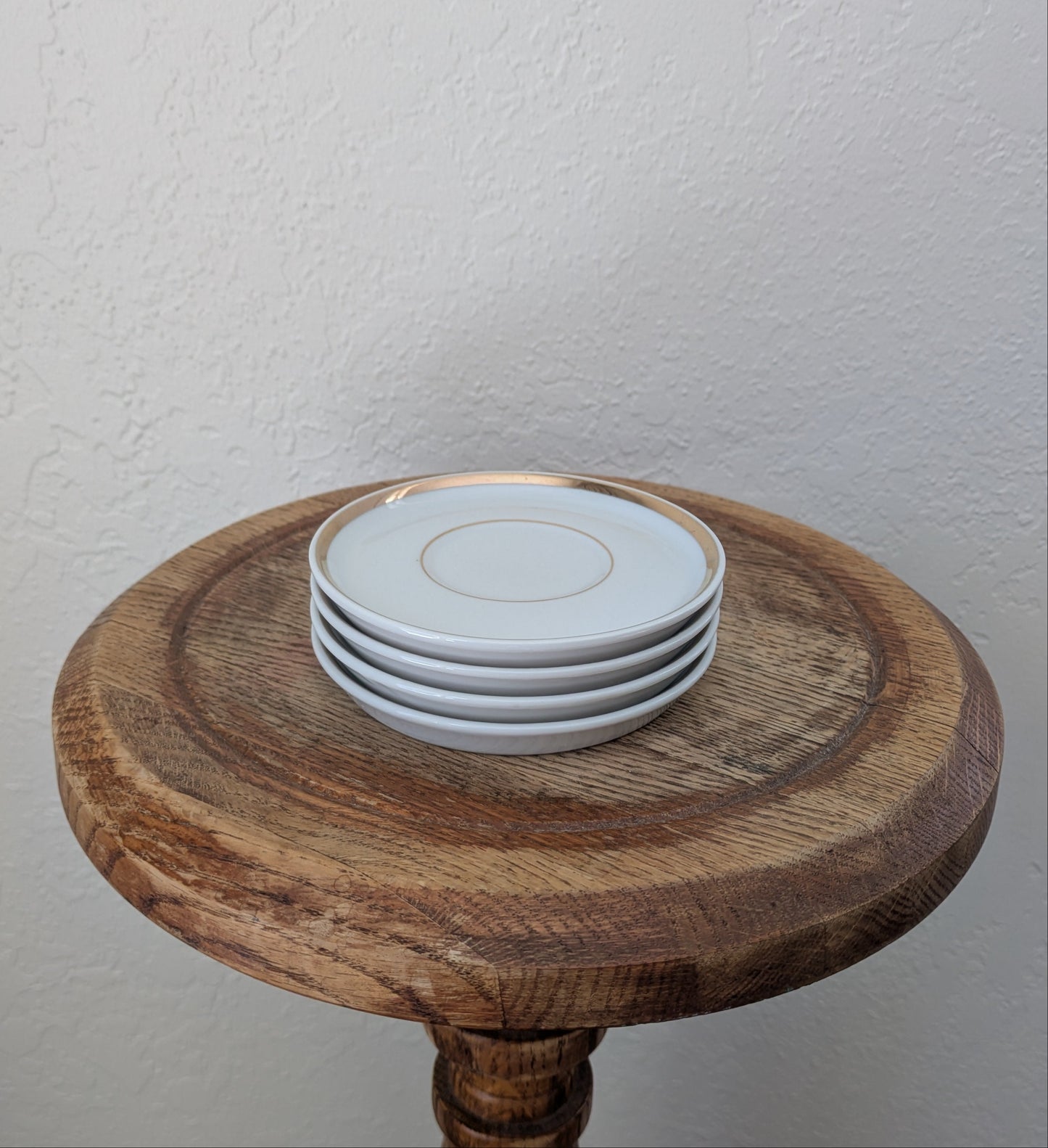 Gold Trim Saucers - Set of 4