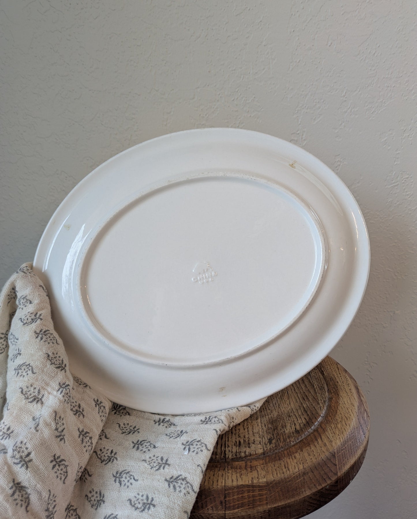 Vintage Buffalo China Flower Band Ceramic Platters