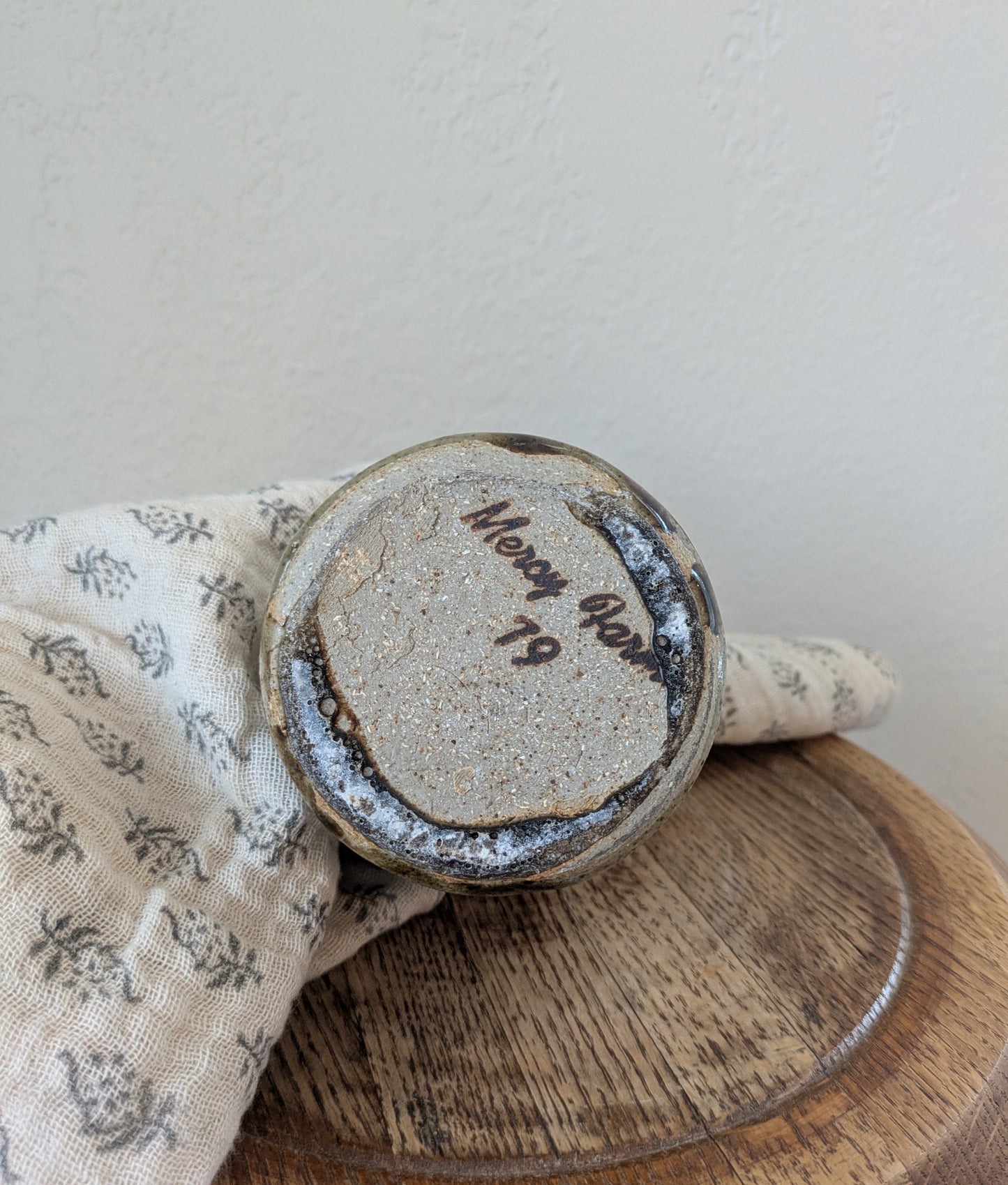 Olive Glazed Ceramic Cups - Set of 2