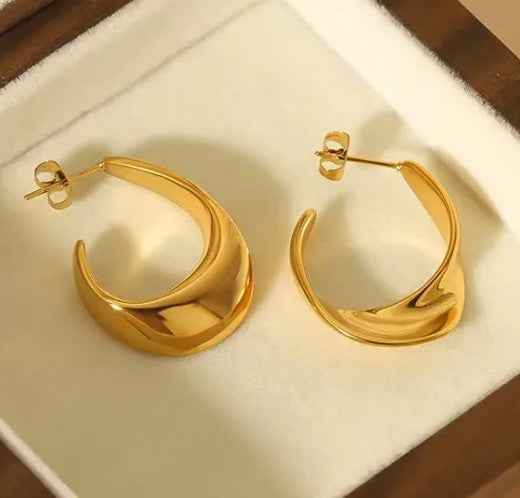 Sofia Gold Twist Hoops