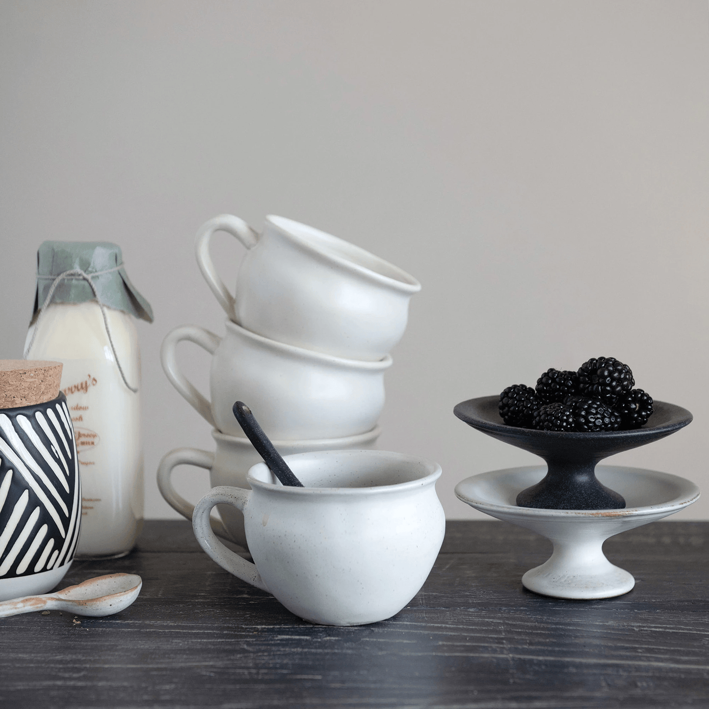 White Glazed Stoneware Mug