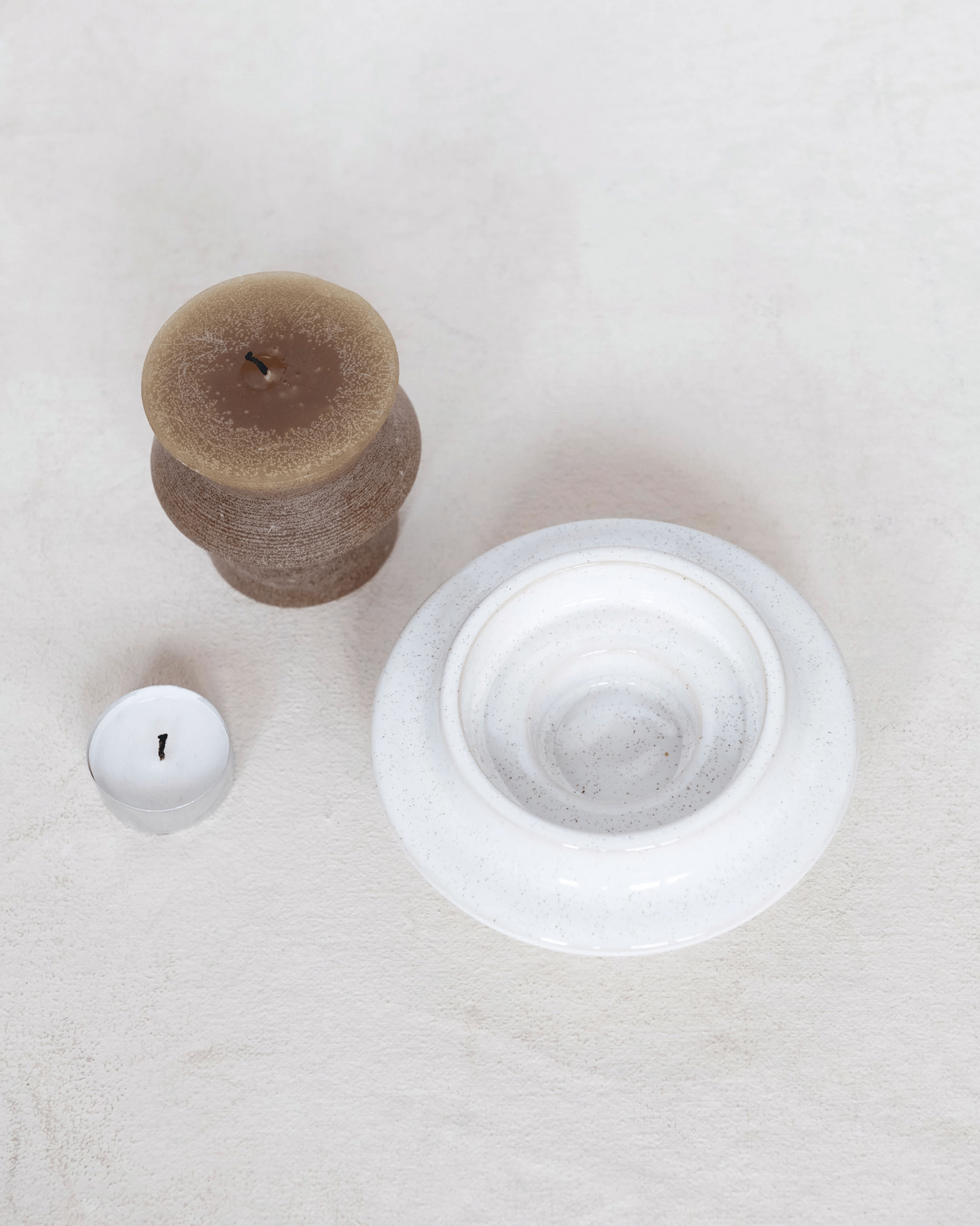 Stoneware Tea Light / Pillar Candle Holder