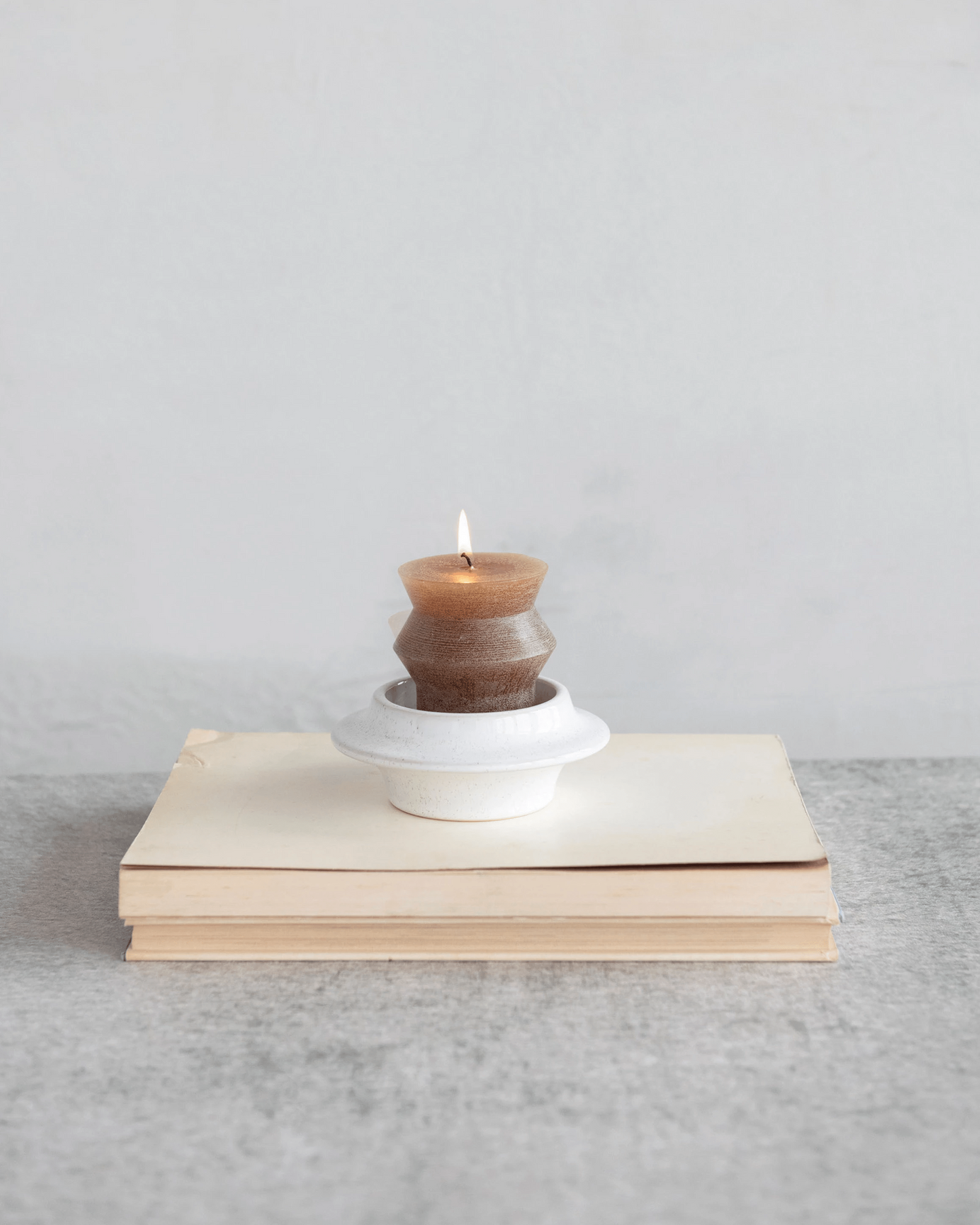 Stoneware Tea Light / Pillar Candle Holder