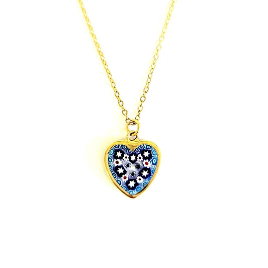 Italian Glass Heart Pendant