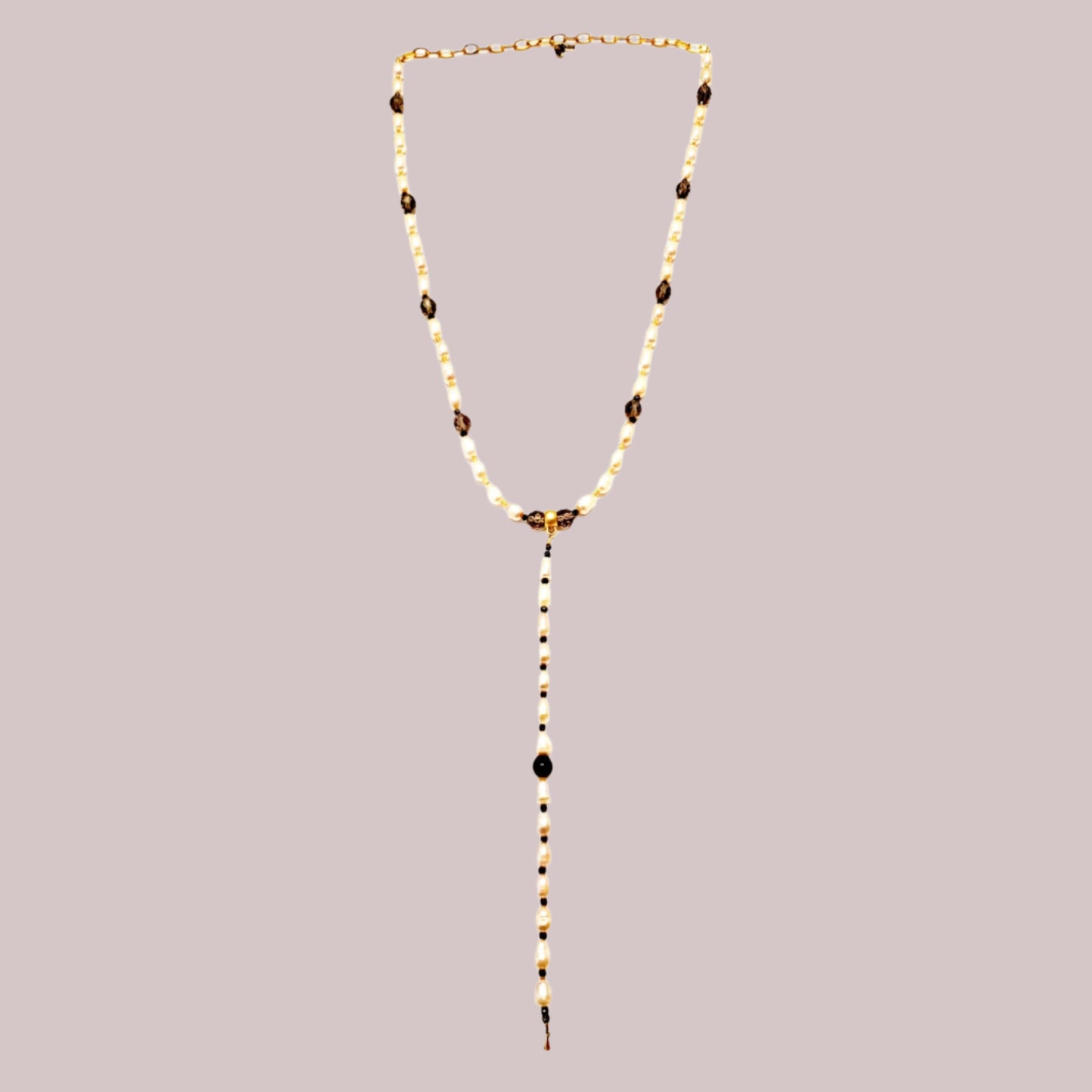 Smokey Quartz & Pearl Necklace