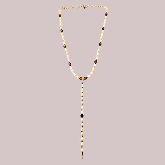 Smokey Quartz & Pearl Necklace
